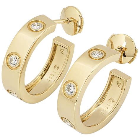 cartier love single earring|cartier love hoop earrings dupe.